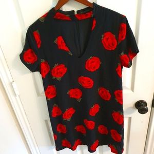 Black And Red Rose dress